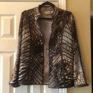 Chico’s jacket animal print